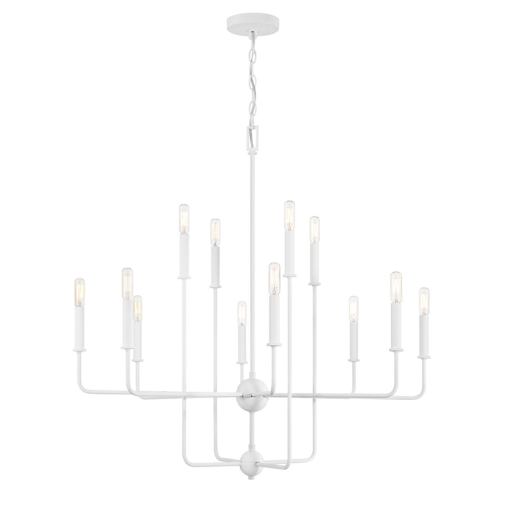 Savoy House - 12 Light Chandelier - Avondale - Bisque White- Union Lighting Luminaires Decor