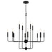 Savoy House - 12 Light Chandelier - Avondale - Matte Black- Union Lighting Luminaires Decor