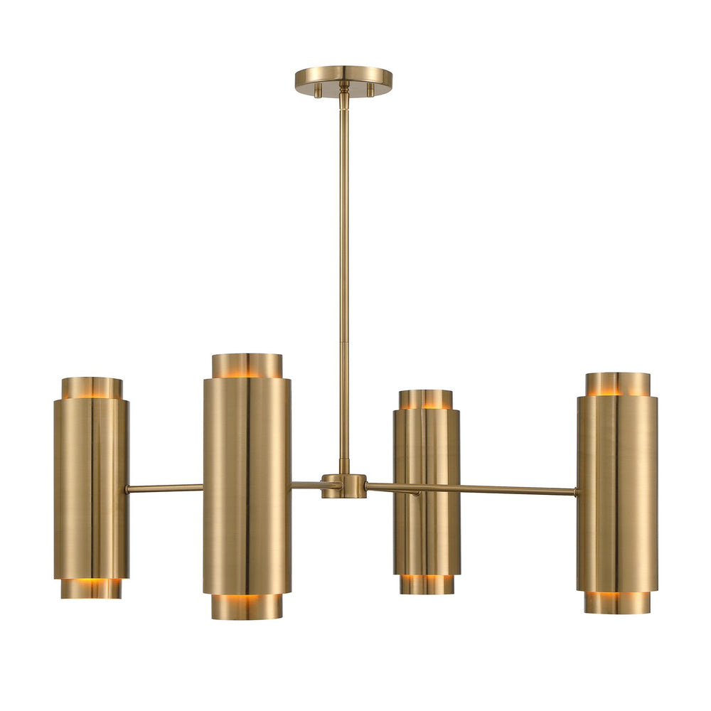 Savoy House - Eight Light Chandelier - Lio - Noble Brass- Union Lighting Luminaires Decor