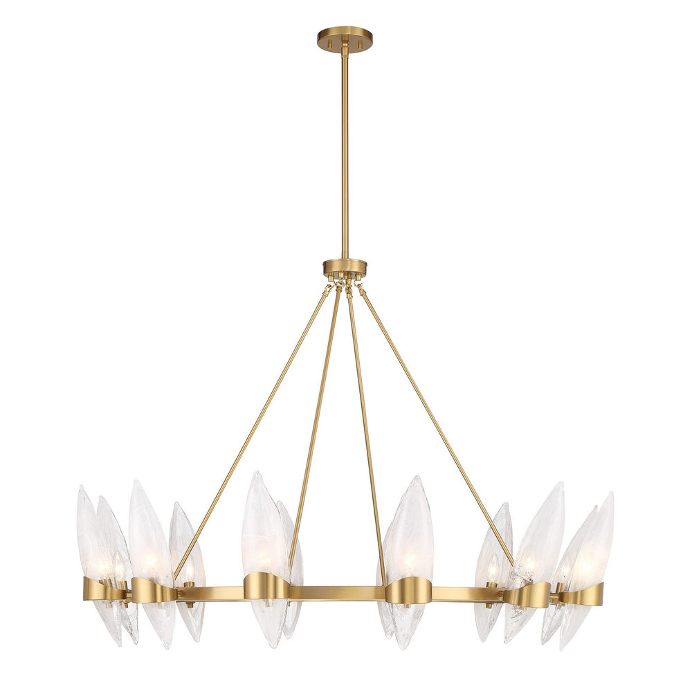 Savoy House - 12 Light Chandelier - Nouvel - Warm Brass- Union Lighting Luminaires Decor