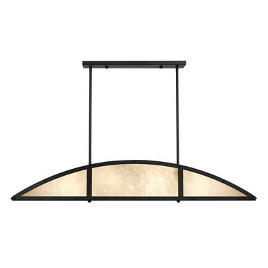Savoy House - Four Light Linear Chandelier - Legacy - Matte Black- Union Lighting Luminaires Decor