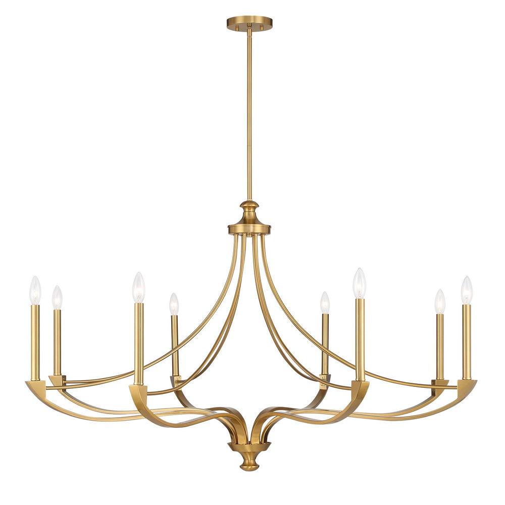 Savoy House - Eight Light Chandelier - Preserve - Warm Brass- Union Lighting Luminaires Decor
