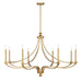 Savoy House - Eight Light Chandelier - Preserve - Warm Brass- Union Lighting Luminaires Decor
