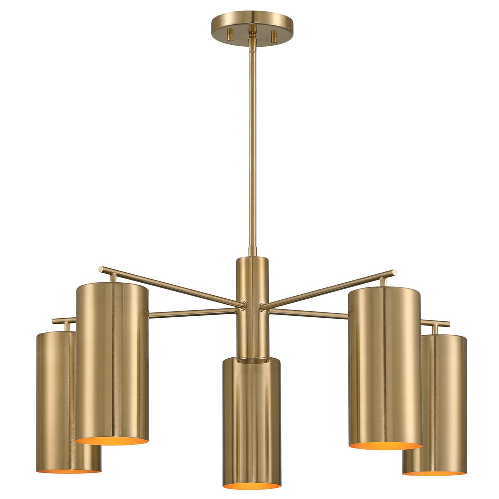 Savoy House - Five Light Chandelier - Lio - Noble Brass- Union Lighting Luminaires Decor