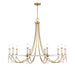 Savoy House - Ten Light Chandelier - Mayfair - Warm Brass and Chrome- Union Lighting Luminaires Decor