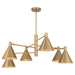 Savoy House - Six Light Chandelier - Pharos - Noble Brass- Union Lighting Luminaires Decor