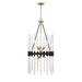 Savoy House - Six Light Pendant - Santiago - Matte Black w/Warm Brass- Union Lighting Luminaires Decor