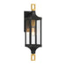 Savoy House Canada - One Light Outdoor Wall Lantern - Glendale - Matte Black and Weathered Brushed Brass- Union Lighting Luminaires Decor