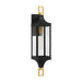 Savoy House Canada - One Light Outdoor Wall Lantern - Glendale - Matte Black and Weathered Brushed Brass- Union Lighting Luminaires Decor