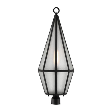 Savoy House - One Light Outdoor Post Lantern - Peninsula - Matte Black- Union Lighting Luminaires Decor