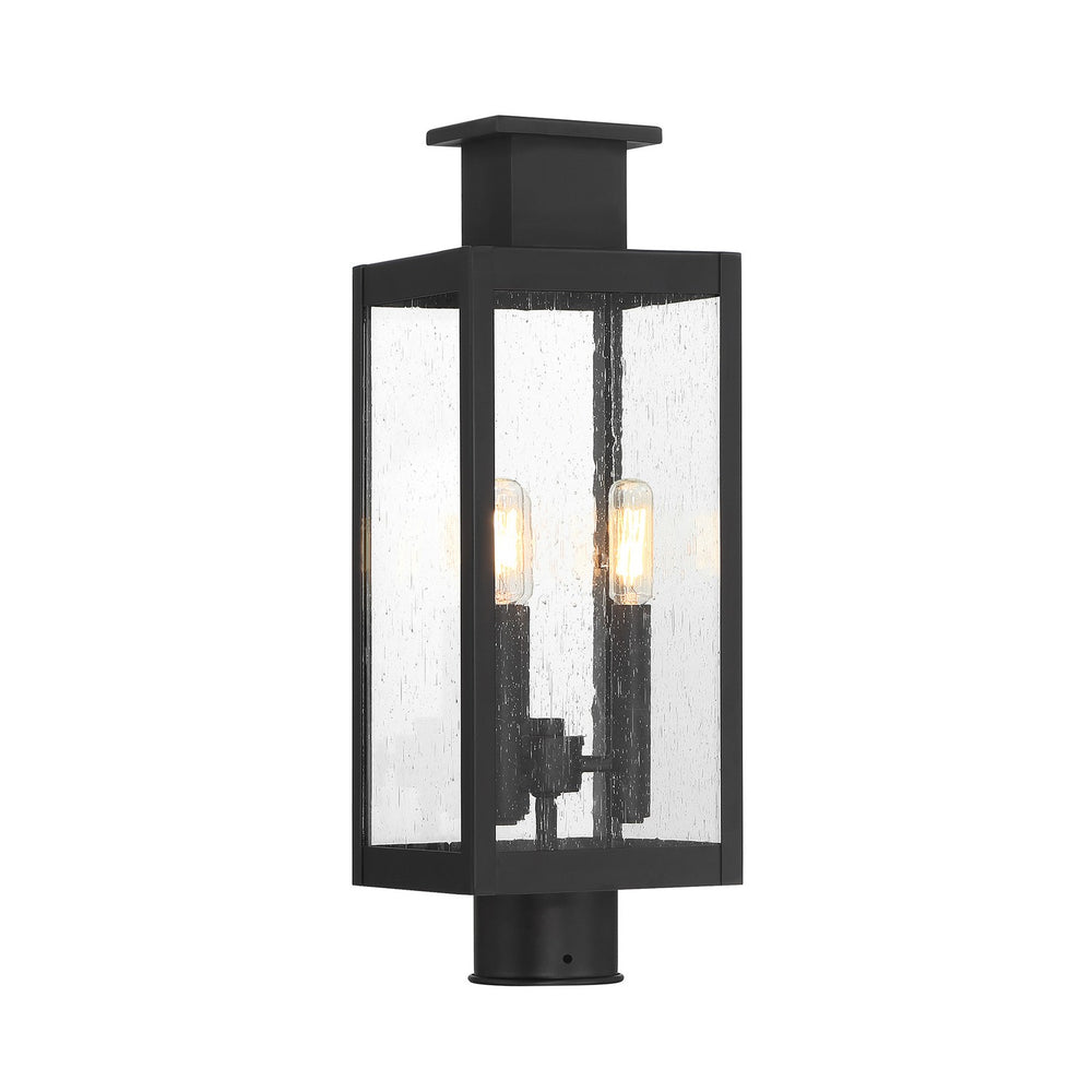 Savoy House Canada - Three Light Outdoor Post Lantern - Ascott - Matte Black- Union Lighting Luminaires Decor