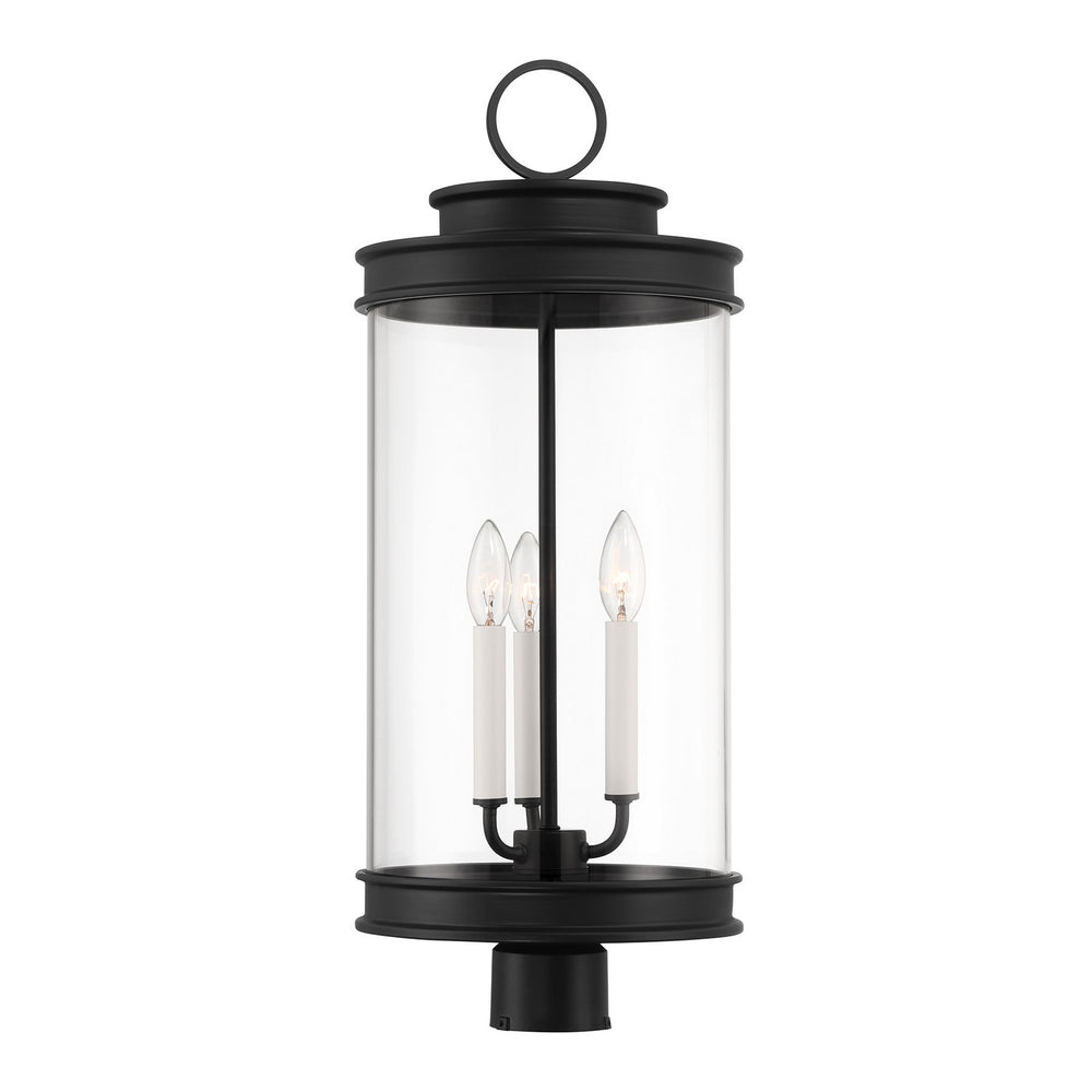 Savoy House Canada - Three Light Outdoor Post Lantern - Englewood - Matte Black- Union Lighting Luminaires Decor
