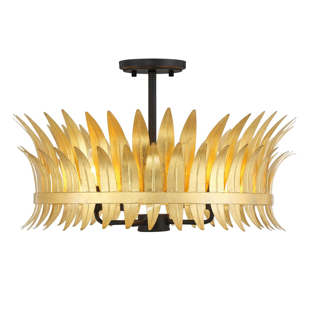 Savoy House - Four Light Semi-Flush Mount - Ensley - True Gold- Union Lighting Luminaires Decor