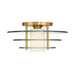 Savoy House - One Light Semi-Flush Mount - Newell - Warm Brass- Union Lighting Luminaires Decor