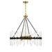 Savoy House - Eight Light Pendant - Santiago - Matte Black w/Warm Brass- Union Lighting Luminaires Decor