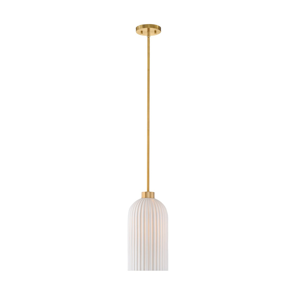 Savoy House - One Light Pendant - Isla Blanca - Warm Brass- Union Lighting Luminaires Decor