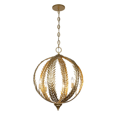 Savoy House - Six Light Pendant - Atlas - Grecian Gold- Union Lighting Luminaires Decor