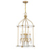 Savoy House - Four Light Pendant - Mayfair - Warm Brass and Chrome- Union Lighting Luminaires Decor