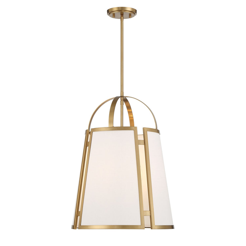 Savoy House - Four Light Pendant - Chartwell - Warm Brass- Union Lighting Luminaires Decor