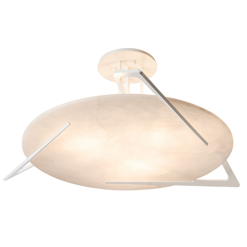 Hubbardton Forge - Three Light Semi-Flush Mount - Callisto - White- Union Lighting Luminaires Decor
