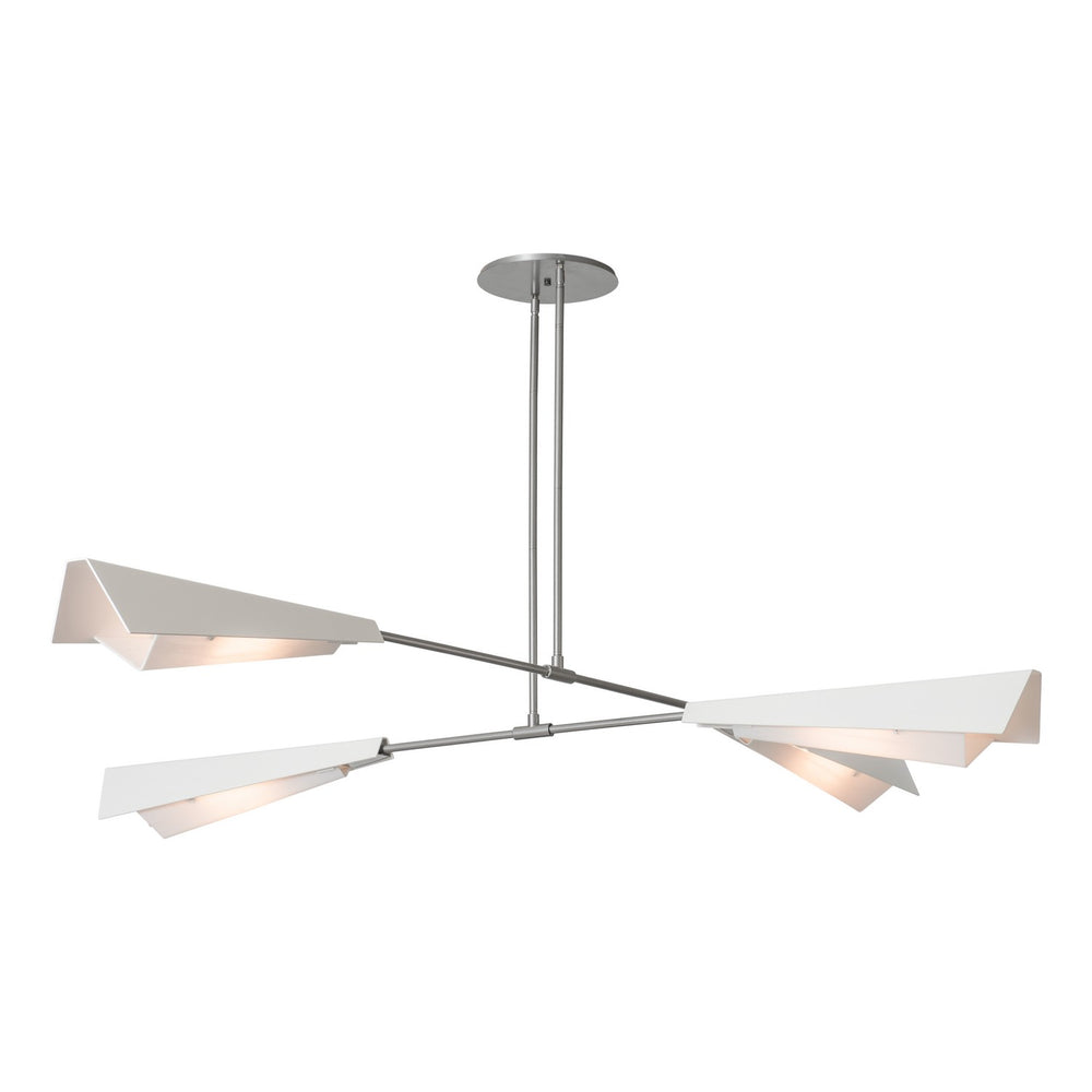 Hubbardton Forge - Four Light Pendant/Semi-Flush - Vertex - Vintage Platinum- Union Lighting Luminaires Decor