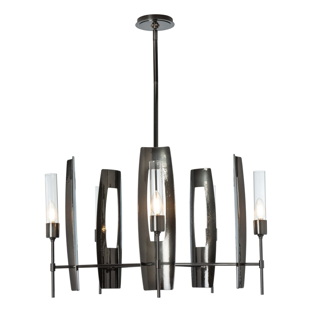 Hubbardton Forge - Five Light Pendant - Passage - Ink- Union Lighting Luminaires Decor