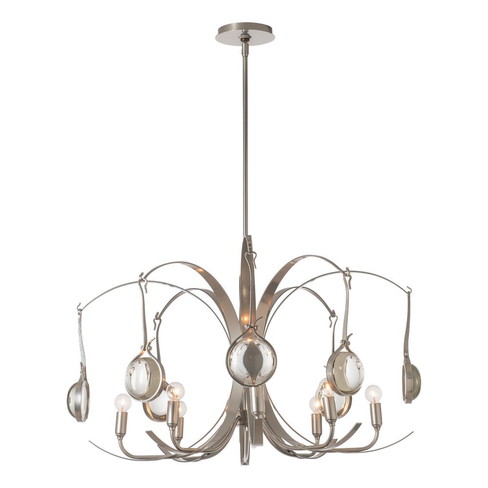 Hubbardton Forge - Eight Light Pendant - Optic - Sterling- Union Lighting Luminaires Decor