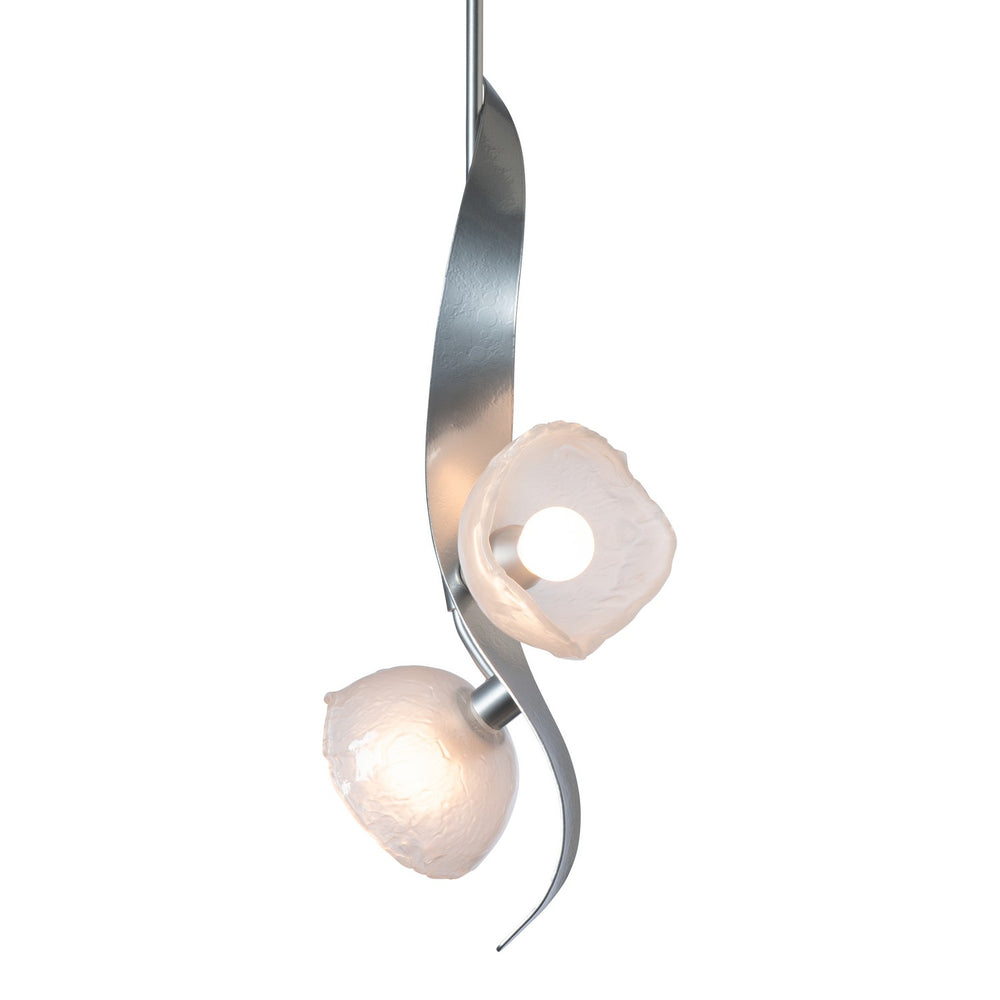 Hubbardton Forge - Two Light Pendant - Mika - Sterling- Union Lighting Luminaires Decor