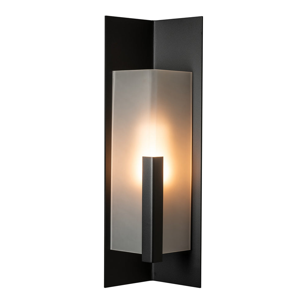 Hubbardton Forge - One Light Outdoor Wall Sconce - Summit - Coastal Black- Union Lighting Luminaires Decor