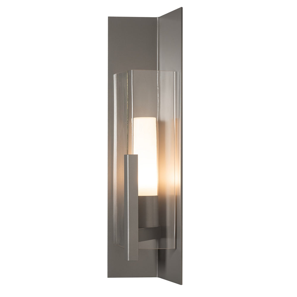 Hubbardton Forge - One Light Outdoor Wall Sconce - Summit - Coastal Burnished Steel- Union Lighting Luminaires Decor