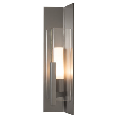 Hubbardton Forge - One Light Outdoor Wall Sconce - Summit - Coastal Burnished Steel- Union Lighting Luminaires Decor