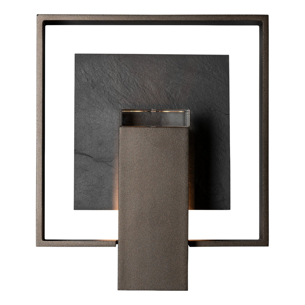 Hubbardton Forge - One Light Outdoor Wall Sconce - Shadow Box - Oil Rubbed Bronze- Union Lighting Luminaires Decor