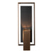 Hubbardton Forge - One Light Outdoor Wall Sconce - Shadow Box - Coastal Bronze- Union Lighting Luminaires Decor