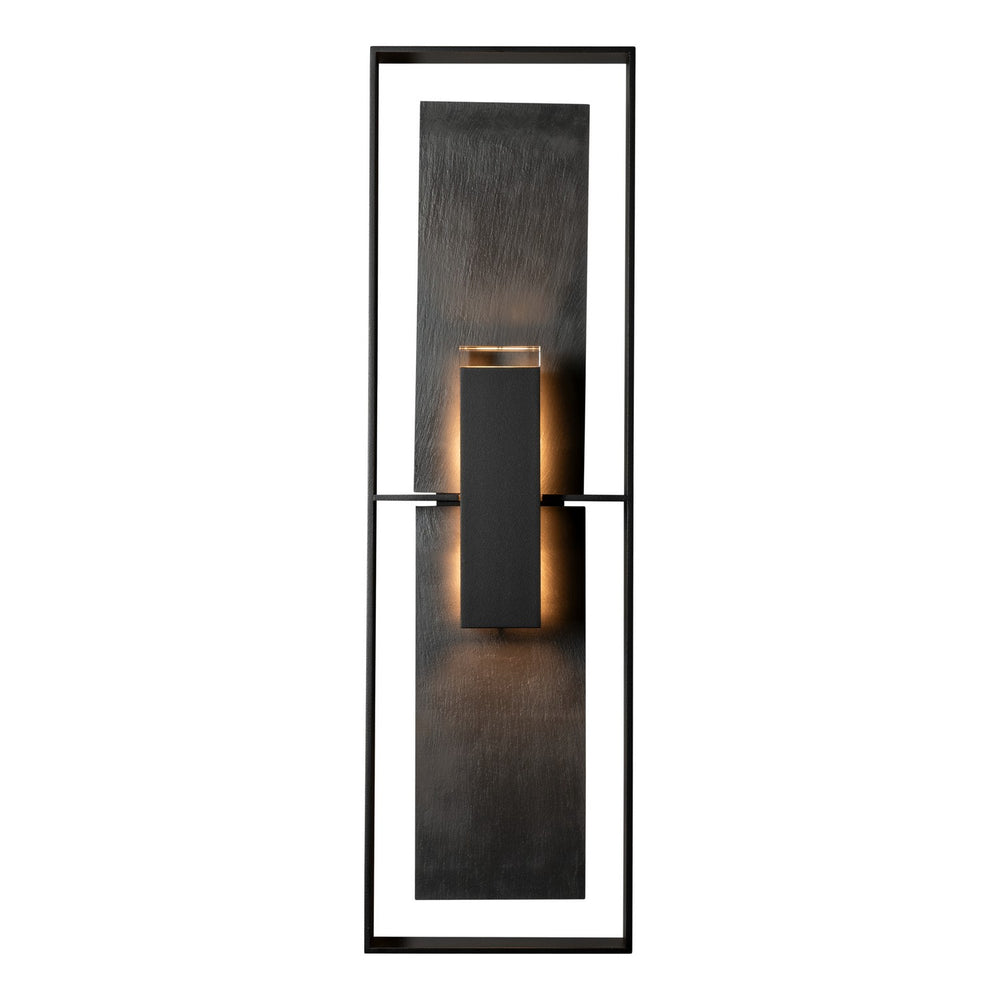 Hubbardton Forge - Two Light Outdoor Wall Sconce - Shadow Box - Coastal Black- Union Lighting Luminaires Decor