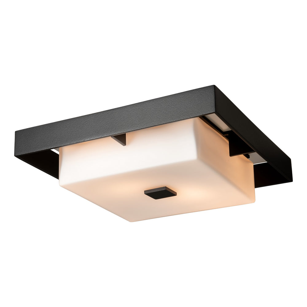 Hubbardton Forge - Two Light Outdoor Flush Mount - Shadow Box - Coastal Black- Union Lighting Luminaires Decor