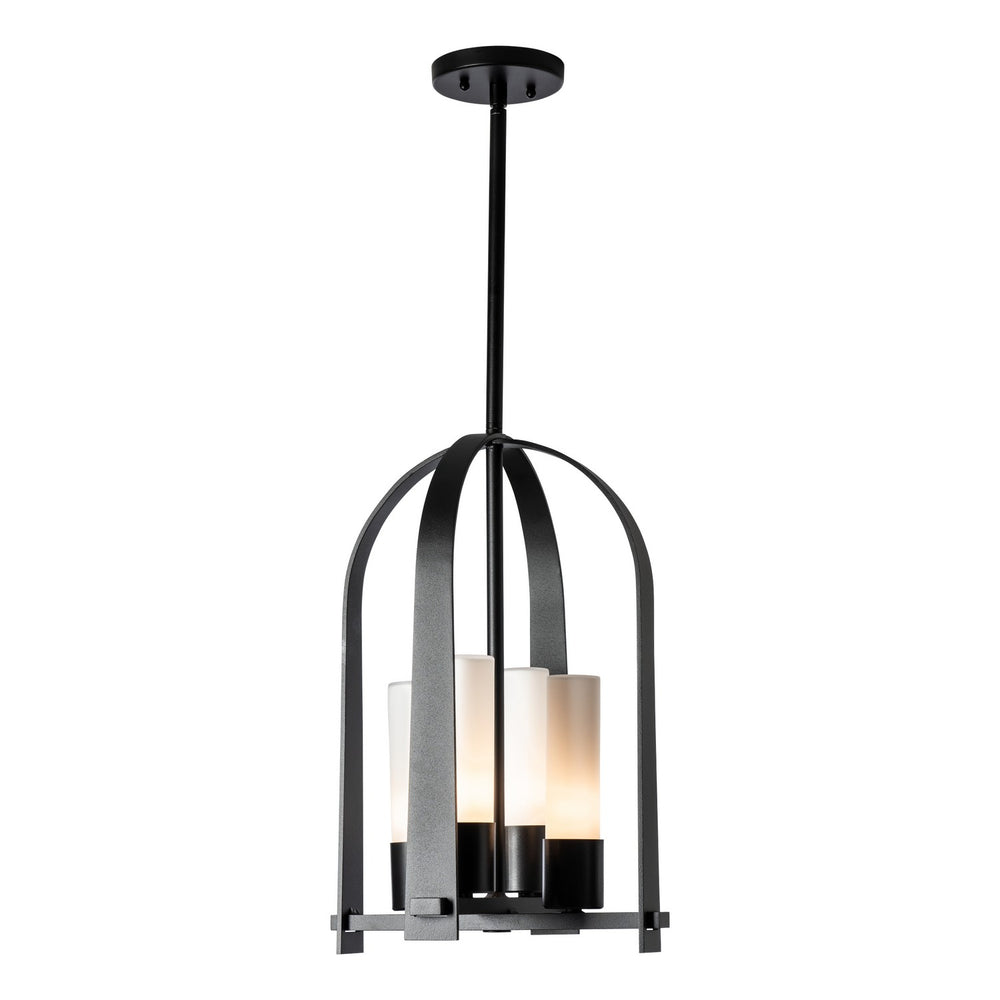 Hubbardton Forge - Four Light Outdoor Lantern - Triomphe - Coastal Black- Union Lighting Luminaires Decor
