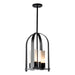 Hubbardton Forge - Four Light Outdoor Lantern - Triomphe - Coastal Black- Union Lighting Luminaires Decor