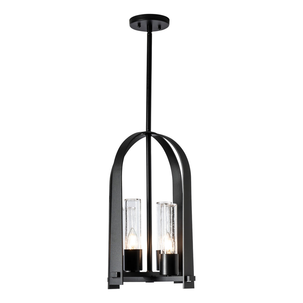 Hubbardton Forge - Four Light Outdoor Lantern - Triomphe - Coastal Black- Union Lighting Luminaires Decor