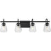 Progress Canada - Four Light Bath & Vanity - Martenne - Matte Black- Union Lighting Luminaires Decor