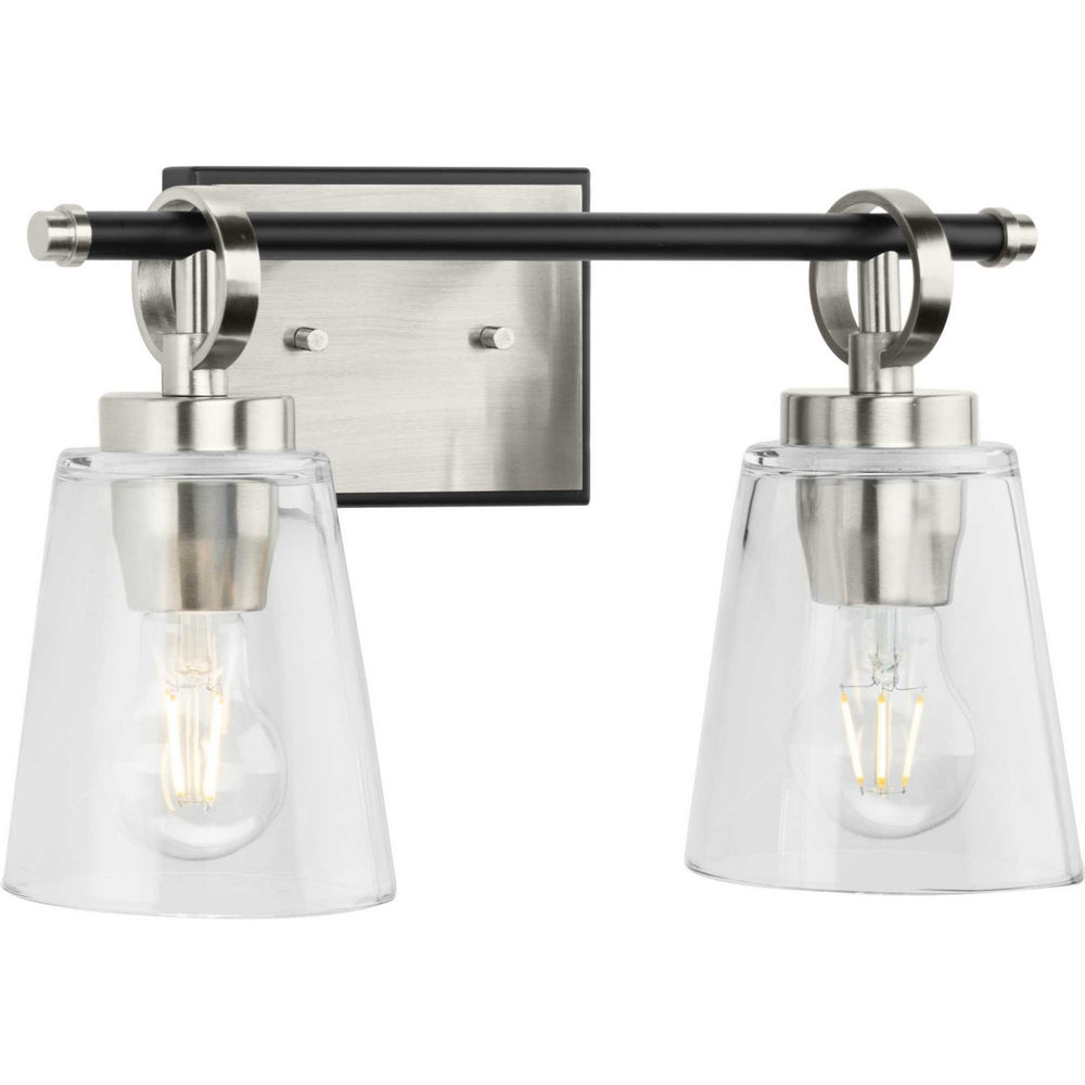 Progress Canada - Two Light Bath & Vanity - Cassell - Brushed Nickel- Union Lighting Luminaires Decor