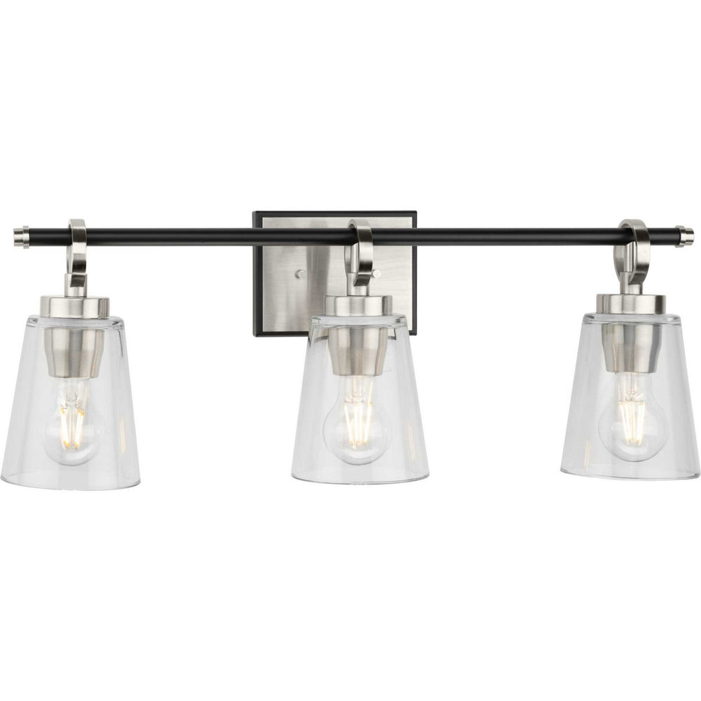 Progress Canada - Three Light Bath & Vanity - Cassell - Brushed Nickel- Union Lighting Luminaires Decor