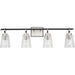 Progress Canada - Four Light Bath & Vanity - Cassell - Brushed Nickel- Union Lighting Luminaires Decor