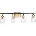 Progress Canada - Four Light Bath & Vanity - Cassell - Vintage Brass- Union Lighting Luminaires Decor