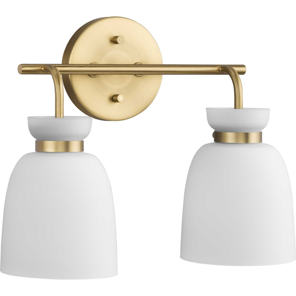 Progress Canada - Two Light Bath & Vanity - Lexie - Brushed Gold- Union Lighting Luminaires Decor