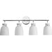 Progress Canada - Four Light Bath & Vanity - Lexie - Polished Chrome- Union Lighting Luminaires Decor