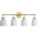 Progress Canada - Four Light Bath & Vanity - Lexie - Brushed Gold- Union Lighting Luminaires Decor