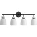 Progress Canada - Four Light Bath & Vanity - Lexie - Matte Black- Union Lighting Luminaires Decor