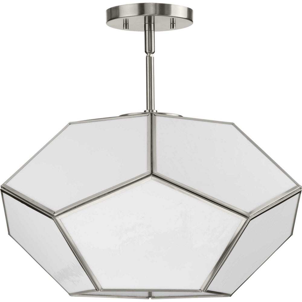 Progress Canada - Three Light Flush Mount - Latham - Brushed Nickel- Union Lighting Luminaires Decor