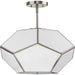 Progress Canada - Three Light Flush Mount - Latham - Brushed Nickel- Union Lighting Luminaires Decor