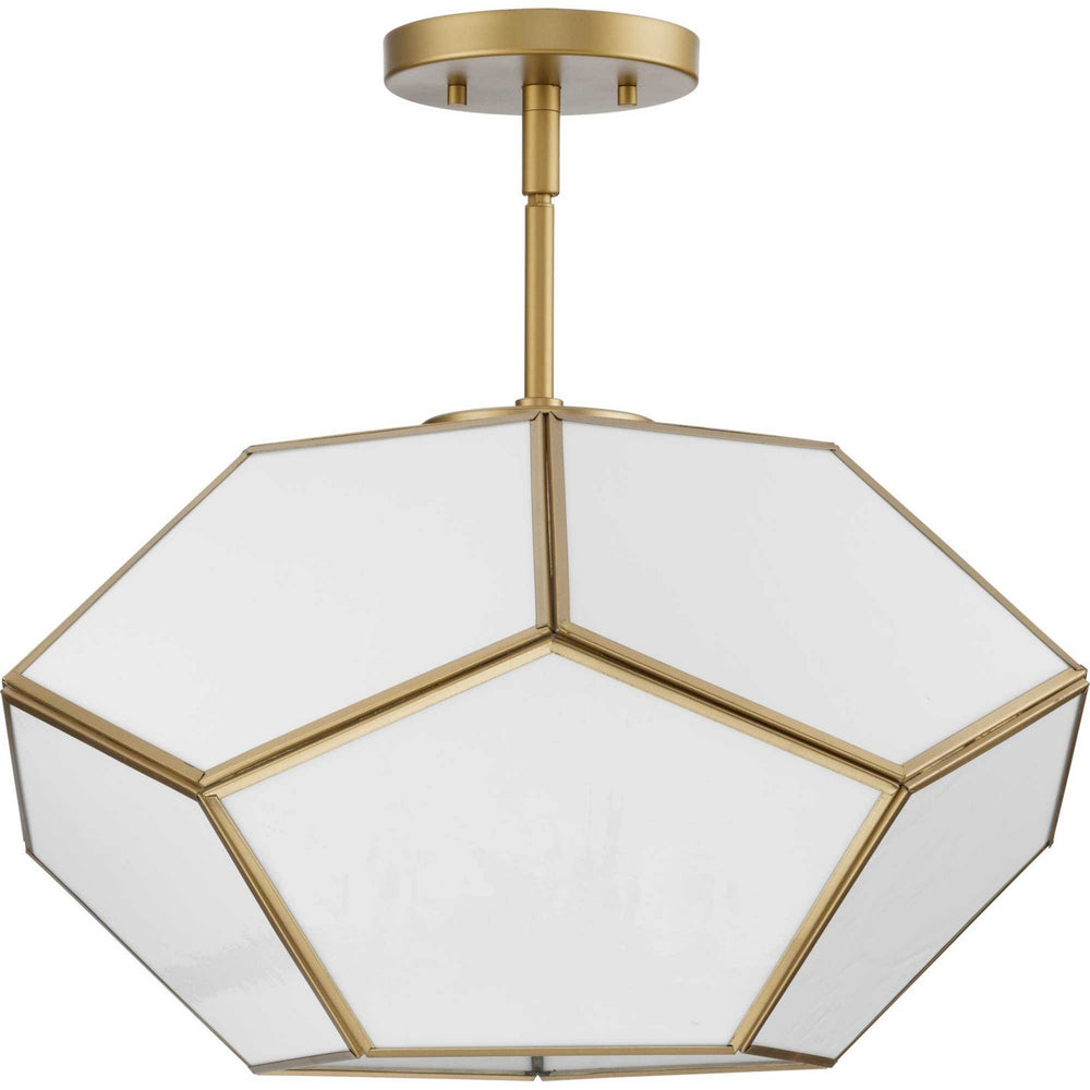 Progress Canada - Three Light Flush Mount - Latham - Vintage Gold- Union Lighting Luminaires Decor